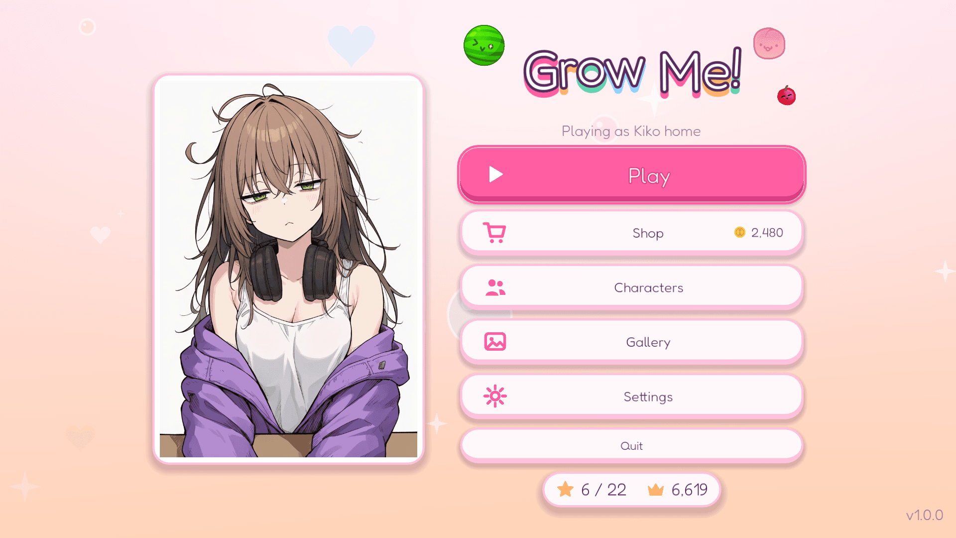 Grow Me! title screen with the Grow Me! logo (thumbnail)