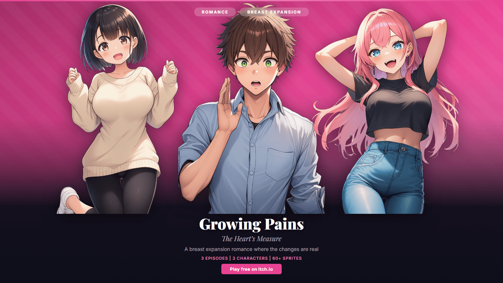 Growing Pains: A Heart's Measure — Breast Expansion breast expansion game by Watermelon Universe